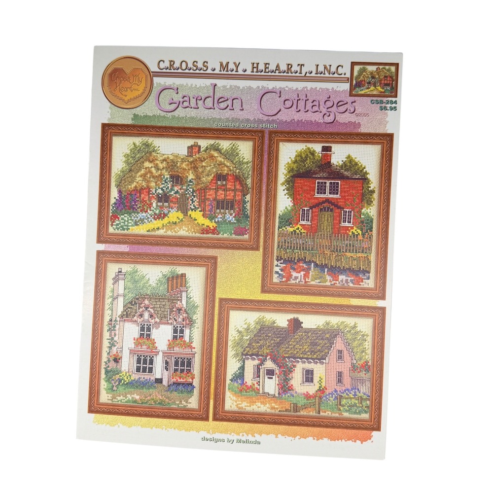 Cross My Heart Inc Garden Cottages Counted Cross Stitch Pattern Booklet
